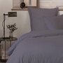Voir la diapositive 2 : Home collection Parure housse de couette 100%percale coton 80fils uni gris