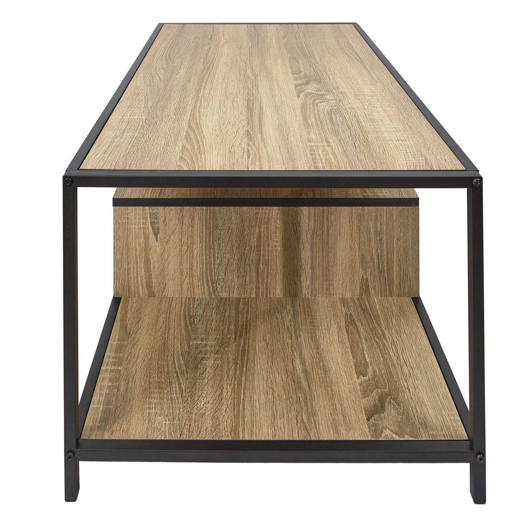 Voir la diapositive 4 : The Home Deco Factory Table basse avec rangements edison - marron et noir