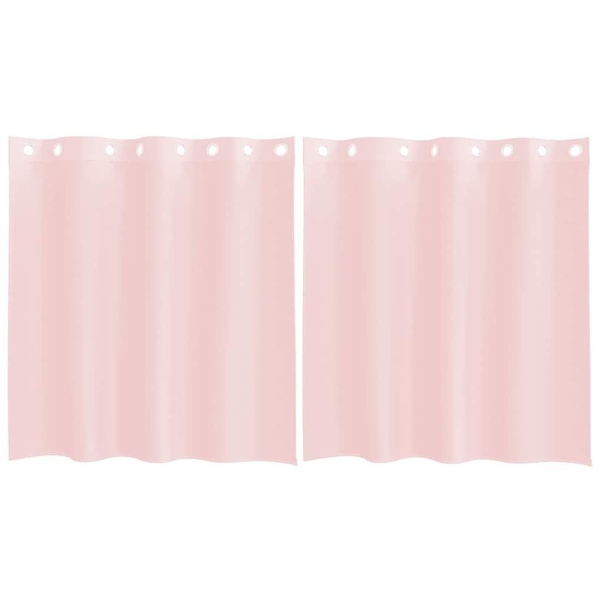 Voir la diapositive 2 : VIDAXL Rideaux en voile avec œillets 2 pcs rose clair 140x140 cm