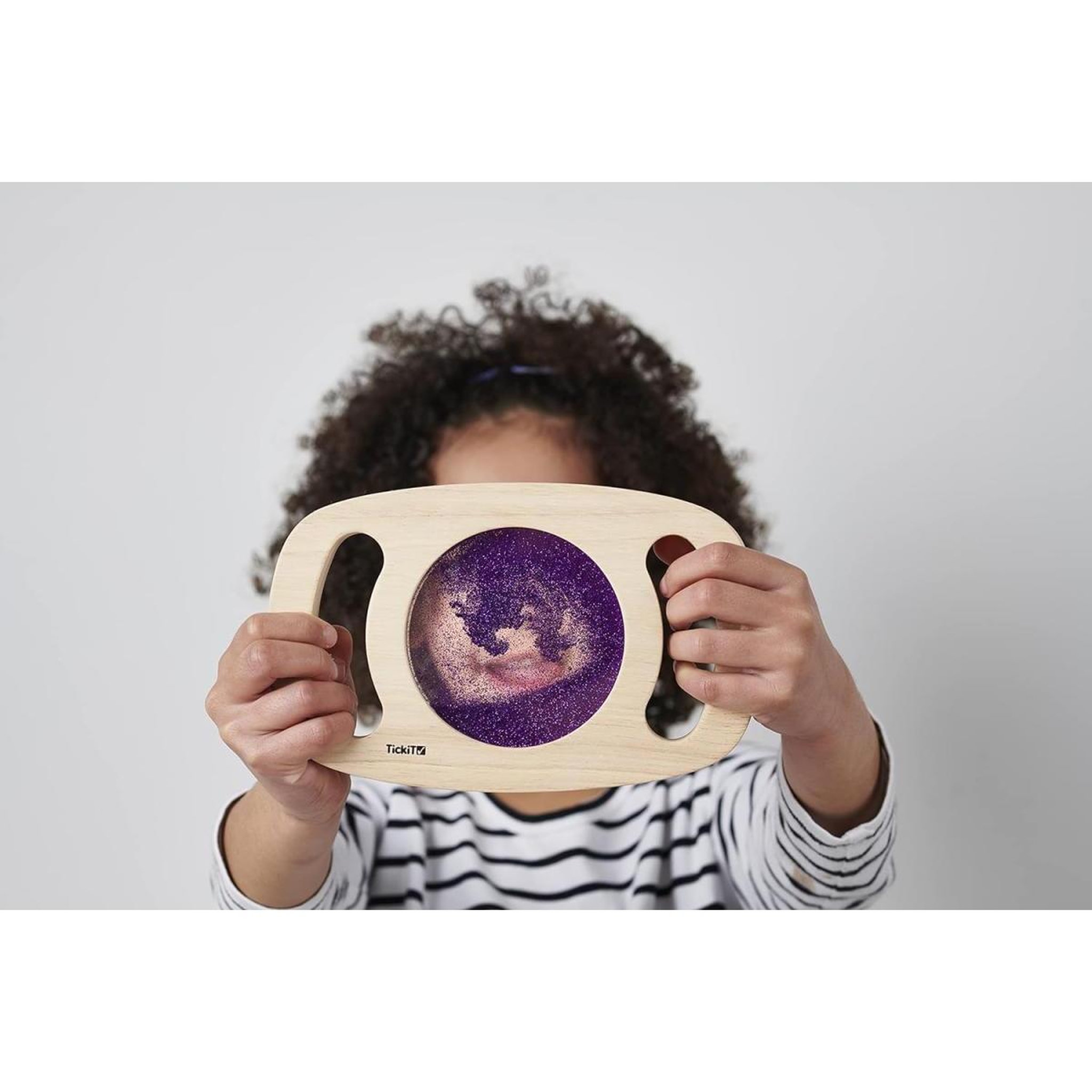 Voir la diapositive 3 : TICKIT Panneau à paillettes facile à tenir - Violet