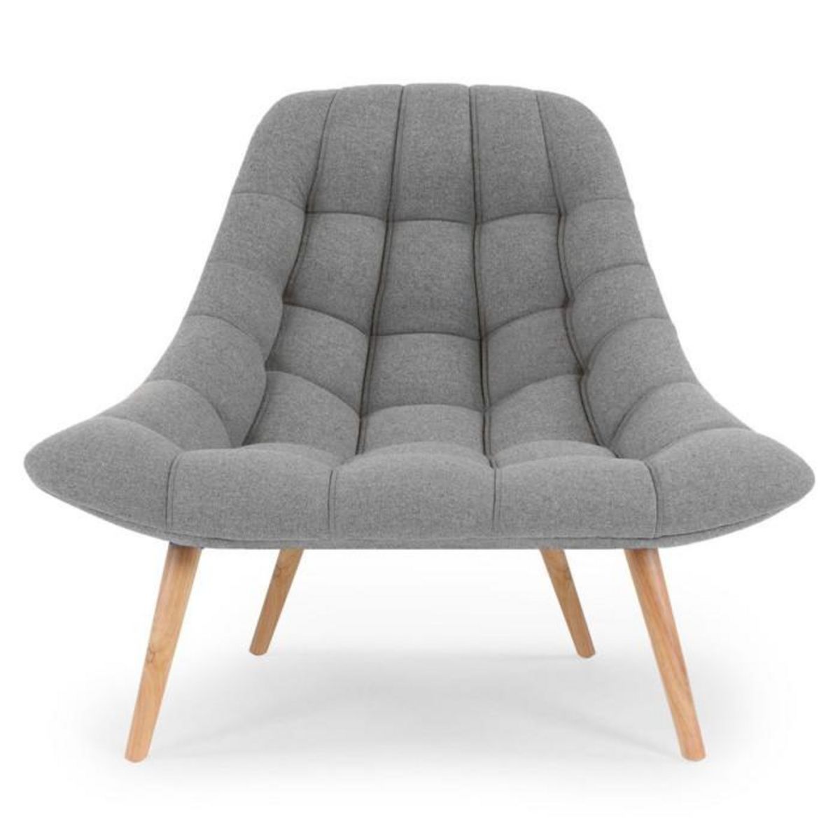 Paris Prix Fauteuil Scandinave en Tissu  Johan 102cm Gris