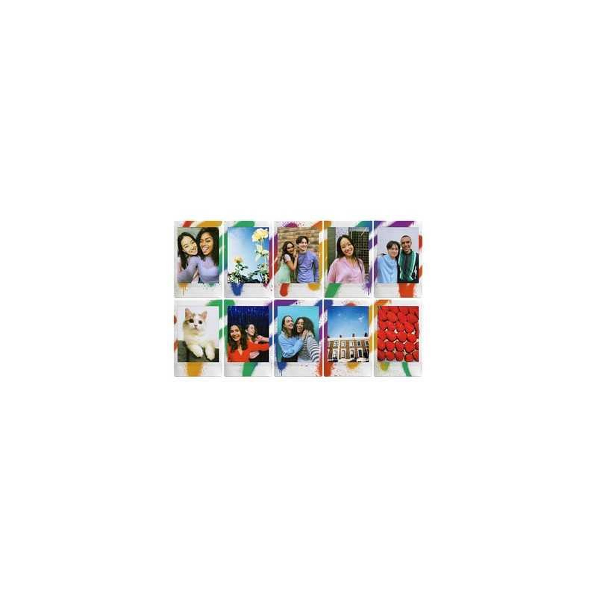 Voir la diapositive 3 : FUJIFILM Fujifilm instax mini spray art film photo instantané multicolore, pack de 10 feuilles
