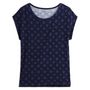 Voir la diapositive 3 : IN EXTENSO T-shirt manches courtes bleu marine imprimé graphiques femme