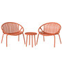 Voir la diapositive 1 : OUTSUNNY Salon de jardin design vintage 3 pièces 2 places brique