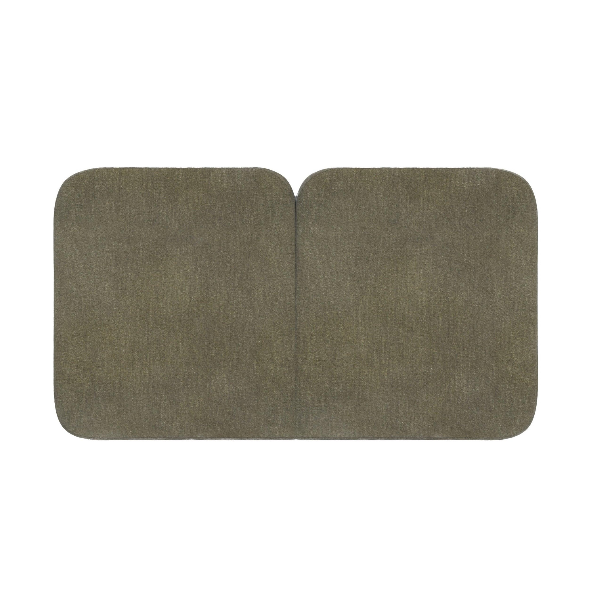 MAISON PAVANE Tête de lit en tissu vert olive 160 cm-etna