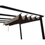 Voir la diapositive 3 : CONCEPT USINE Tonnelle autoportante 3 x 3 m en aluminium et toile taupe REGIA