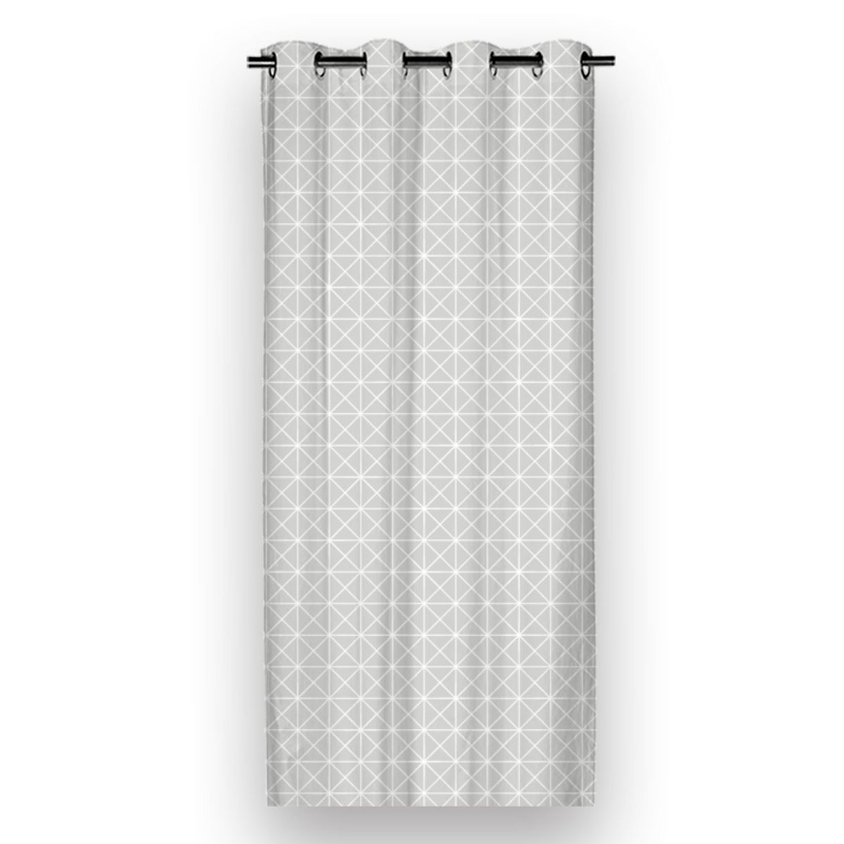 ACTUEL Rideau à &oelig;illets motifs géométriques style scandinave