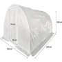 Voir la diapositive 4 : Habitat et Jardin Serre tunelle de jardin avec porte 4 x 3 m  Mimosa  - 12 m² - 180g - Blanc
