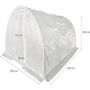 Voir la diapositive 4 : Habitat et Jardin Serre tunelle de jardin avec porte  Mimosa  - 12 m² - 180g - Blanc