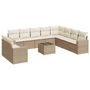 Voir la diapositive 2 : VIDAXL Salon de jardin 11 pcs avec coussins beige resine tressee