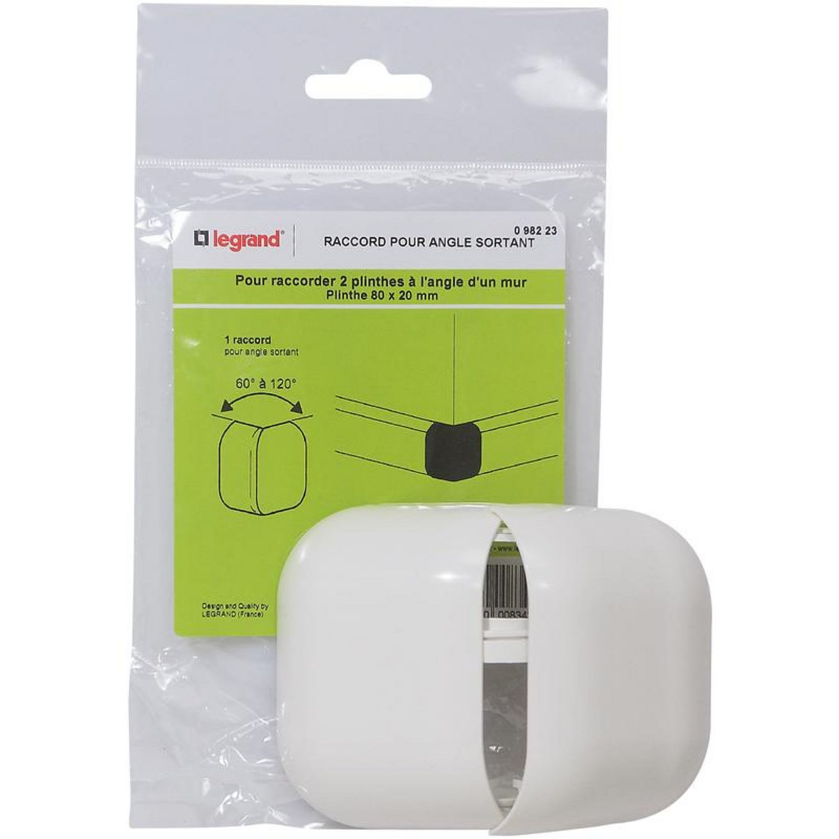 Legrand DLP angle extérieur plinthe 80x20 mm