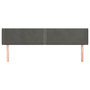 Voir la diapositive 3 : VIDAXL Tete de lit avec oreilles Gris fonce 163x16x78/88 cm Velours