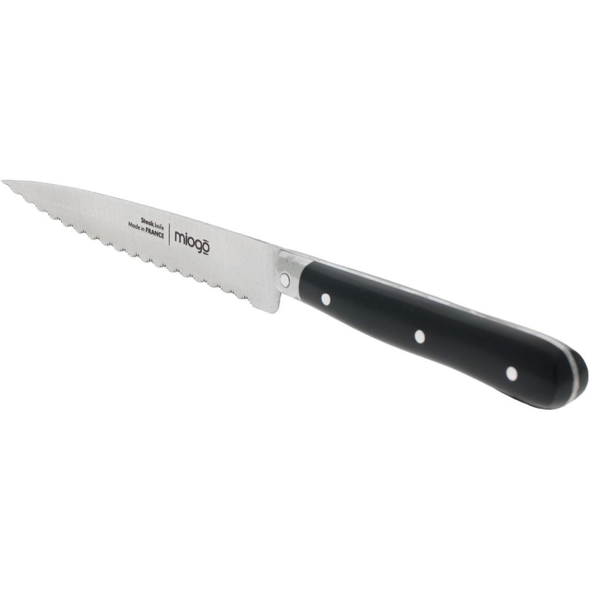 Voir la diapositive 3 : MIOGO Couteau steak 10.5 cm pleine soie
