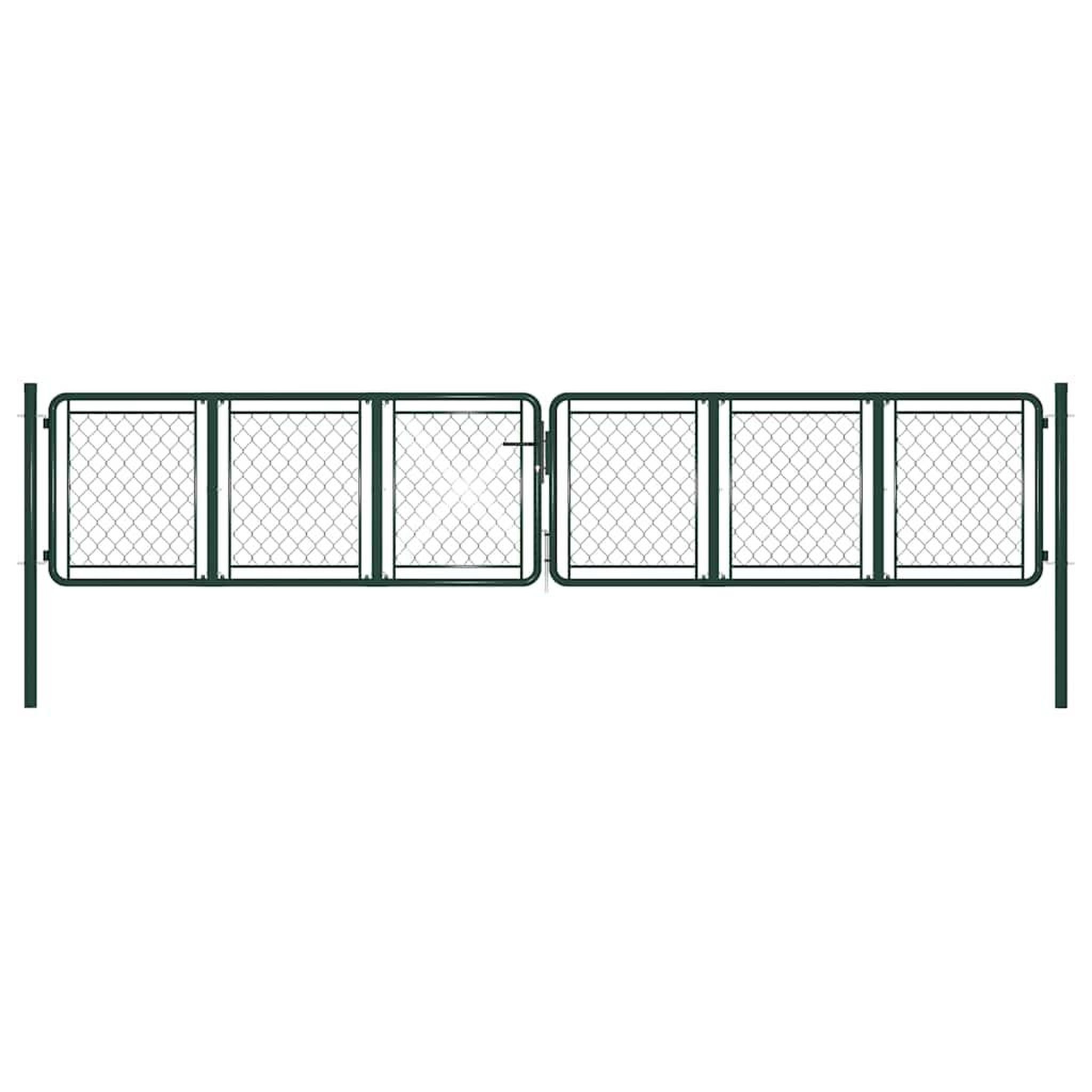 VIDAXL Portail de jardin en acier vert 400 x 75 cm