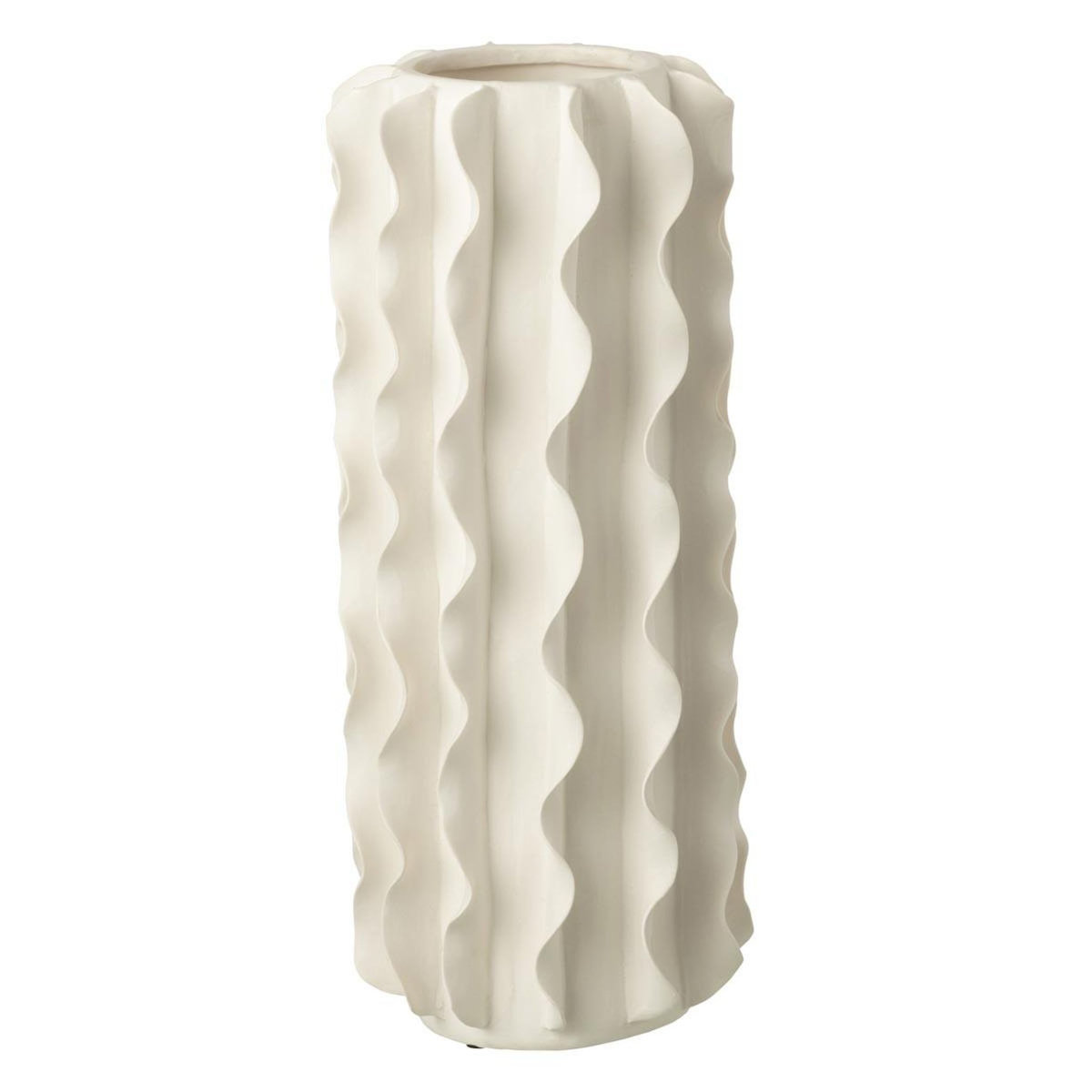 Paris Prix Vase Cylindrique en Céramique  Helix  44cm Blanc
