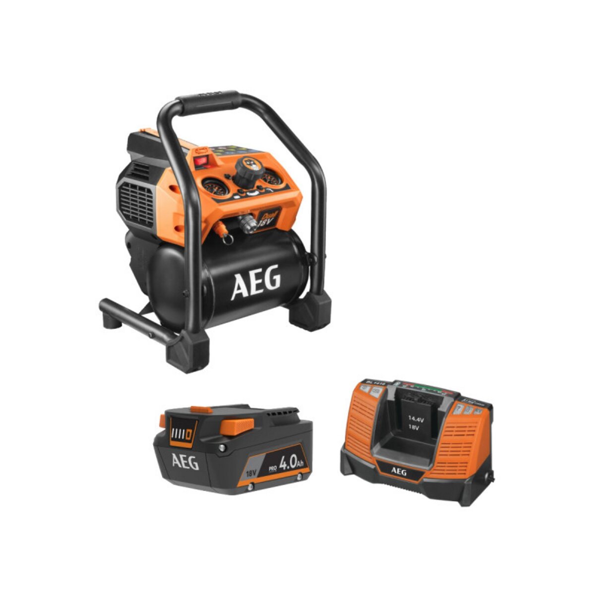 AEG Pack AEG 18V - Compresseur Brushless - Batterie 4.0 Ah - Chargeur