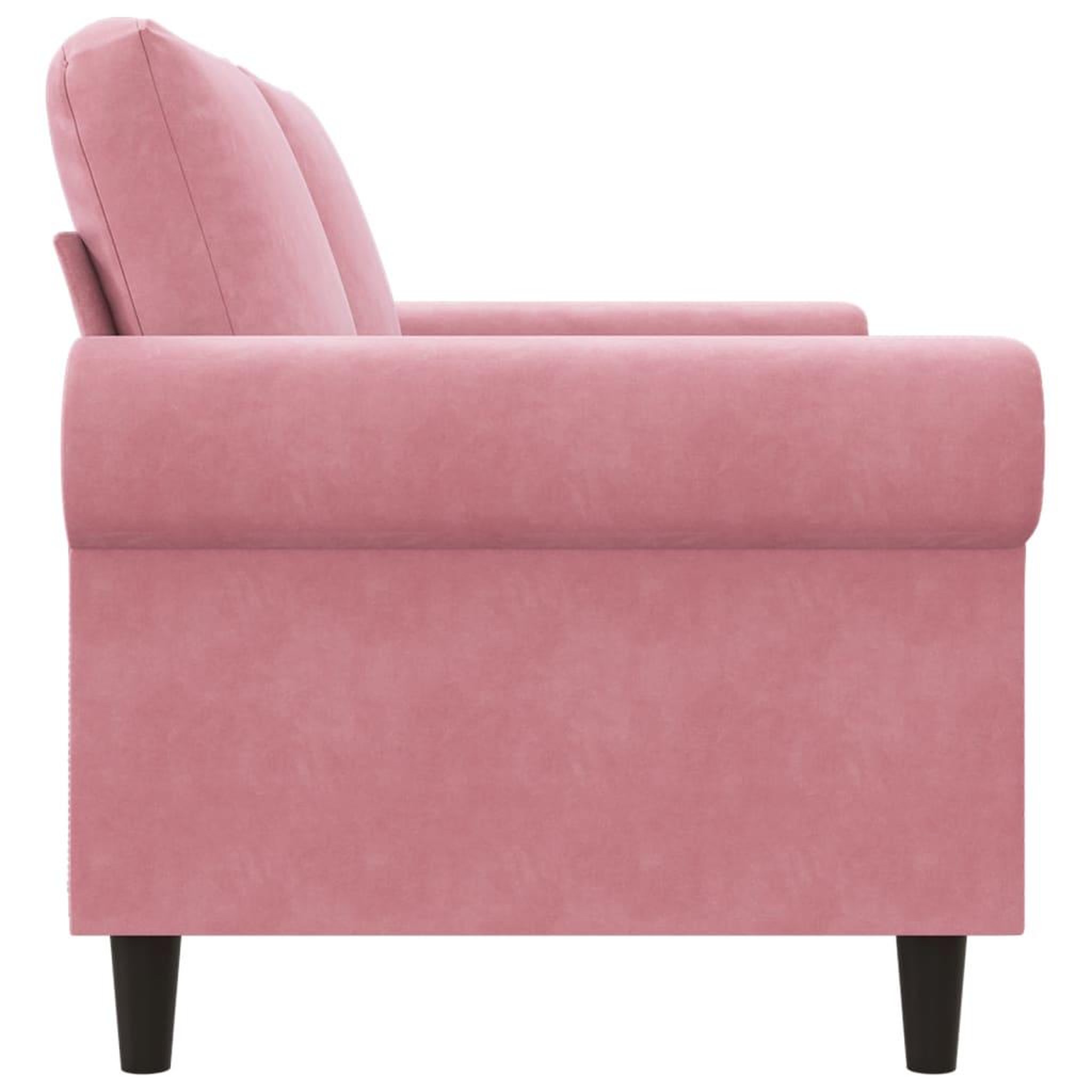Voir la diapositive 5 : VIDAXL Canape a 2 places Rose 140 cm Velours