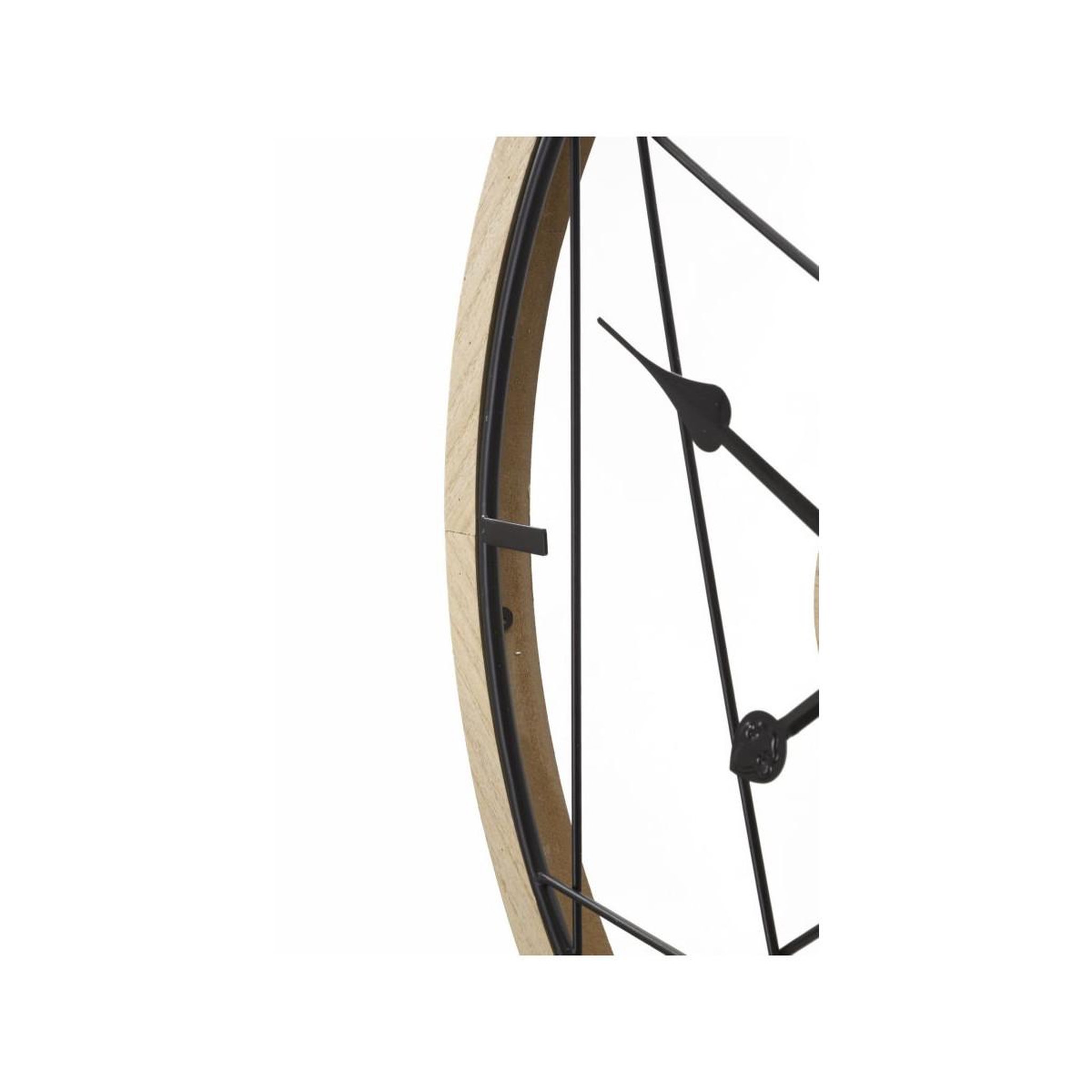 Voir la diapositive 4 : Paris Prix Horloge Murale en Métal  Geometric  60cm Naturel & Noir