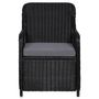 Voir la diapositive 5 : VIDAXL Ensemble a manger de jardin 9 pcs Resine tressee Noir