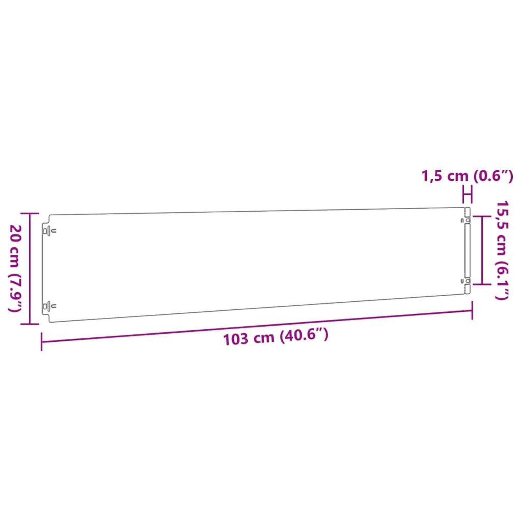 Voir la diapositive 6 : VIDAXL Bordures de pelouse 10 pcs 20x103 cm acier corten flexible