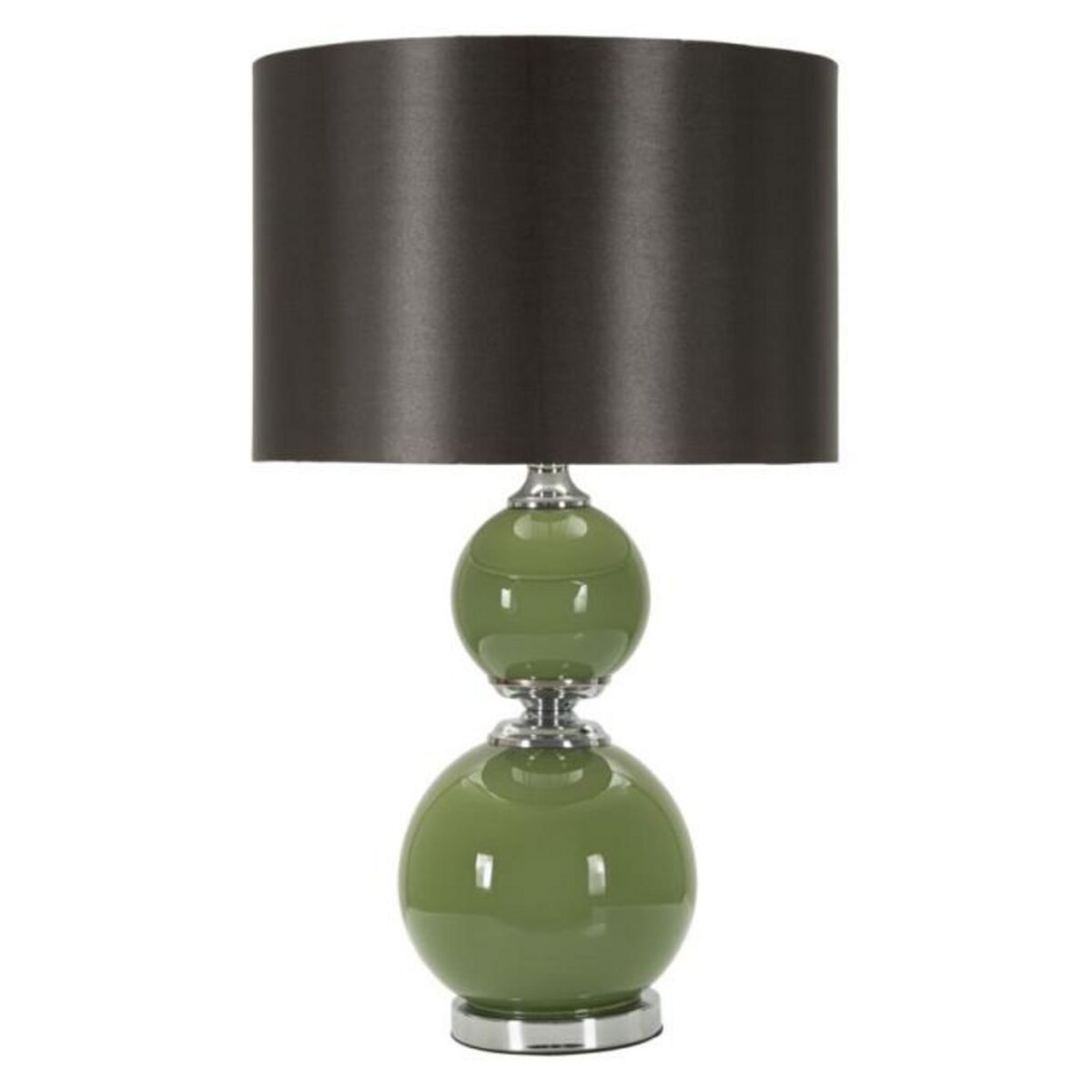 Paris Prix Lampe à Poser en Verre  Eva Two  65cm Vert & Noir