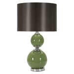 Paris Prix Lampe à Poser en Verre  Eva Two  65cm Vert & Noir