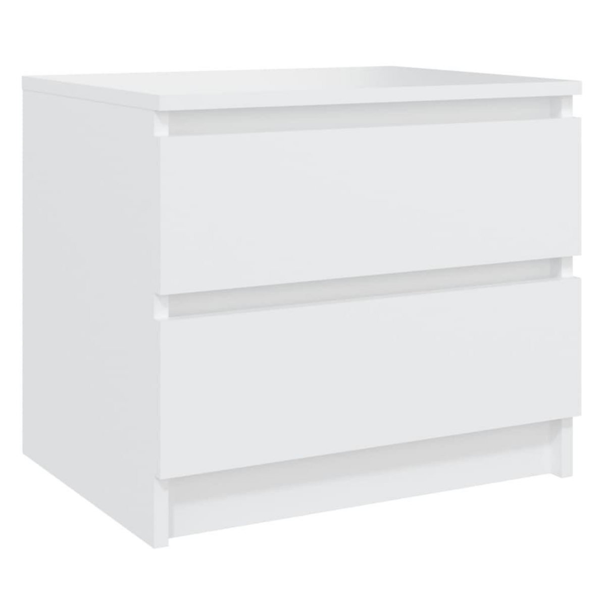 VIDAXL Tables de chevet 2 pcs Blanc 50x39x43,5 cm Agglomere