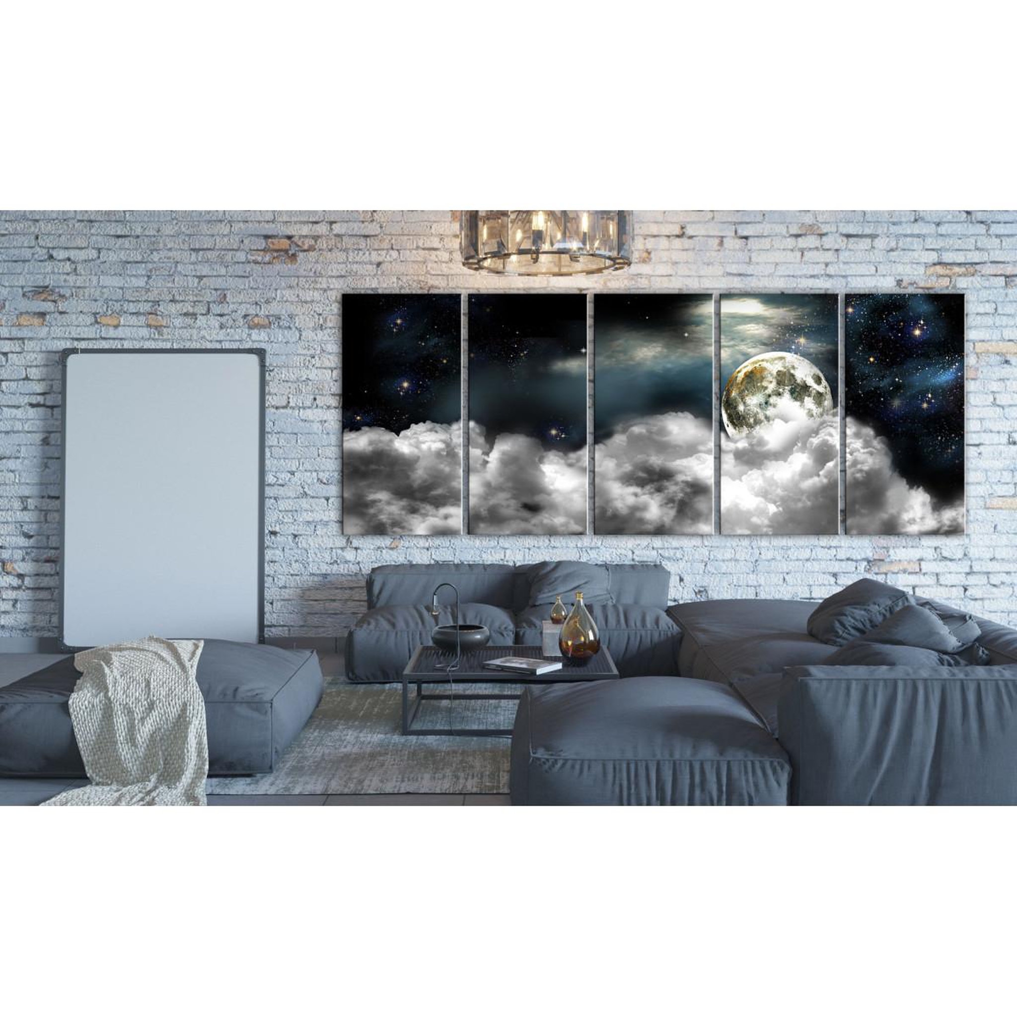 Voir la diapositive 2 : Paris Prix Tableau imprimé  moon in the clouds i