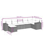 Voir la diapositive 5 : VIDAXL Salon de jardin avec coussins 7 pcs gris resine tressee