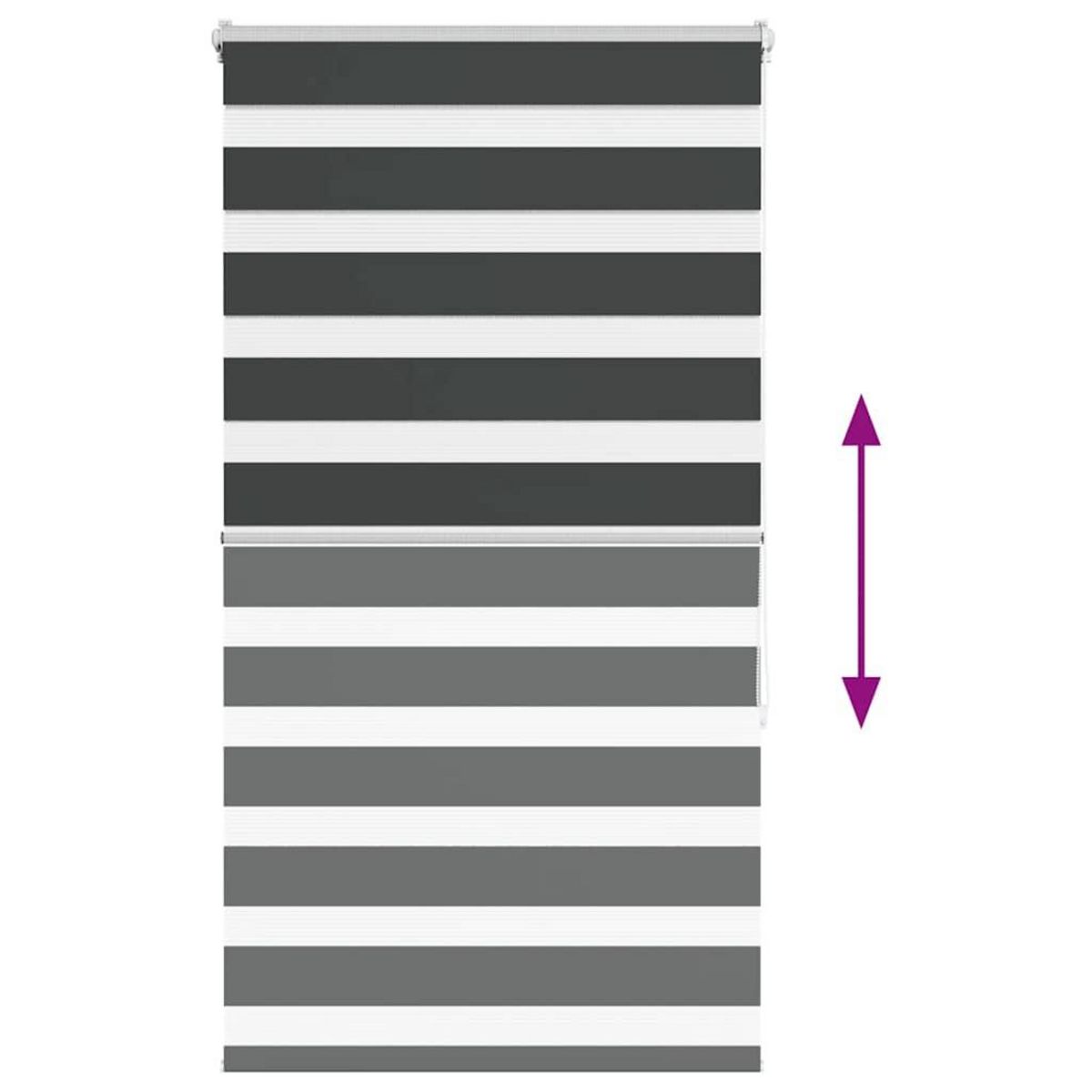 VIDAXL Store zebre noir 85x150 cm largeur du tissu 80,9 cm polyester