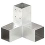 Voir la diapositive 2 : VIDAXL Connecteurs de poteau 4 pcs Forme en Y Metal galvanise 71x71 mm