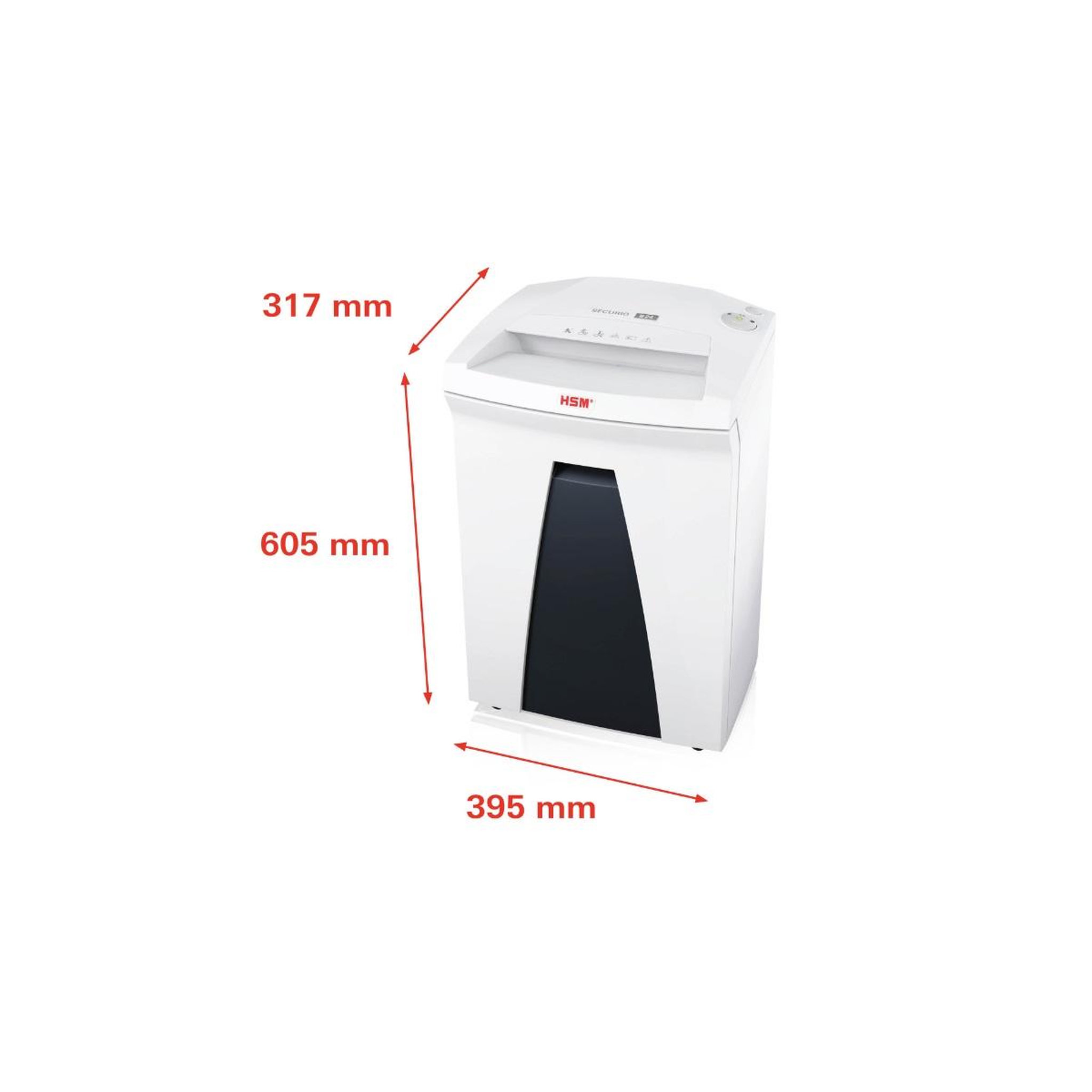 Voir la diapositive 2 : Hsm Destructeur de documents 4 feuilles coupe particules 1x5mm - 1784111