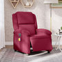 Voir la diapositive 1 : VIDAXL Fauteuil inclinable massage electrique rouge bordeaux velours