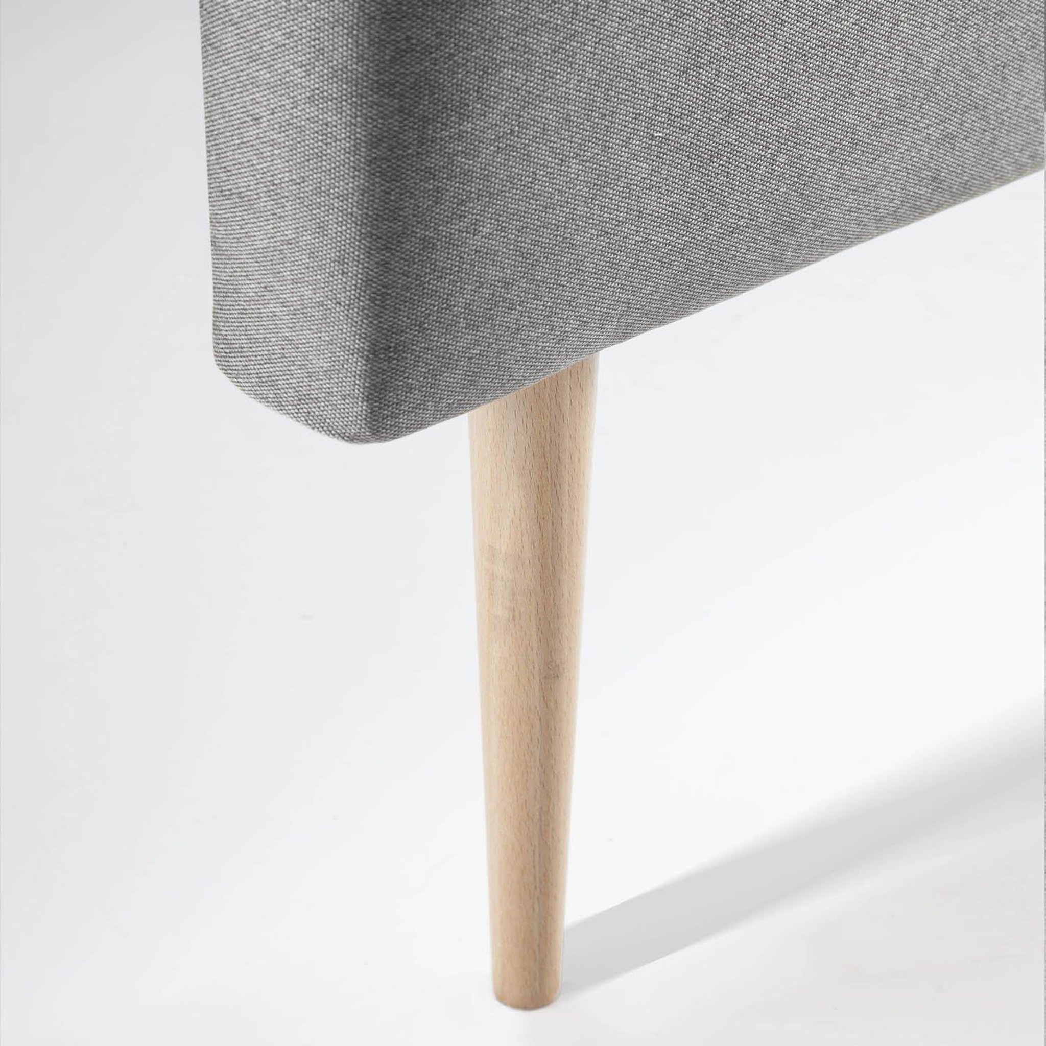 Voir la diapositive 3 : MARCKONFORT Tête de lit Oslo 90x100 cm, capitonnée Tissu Grey