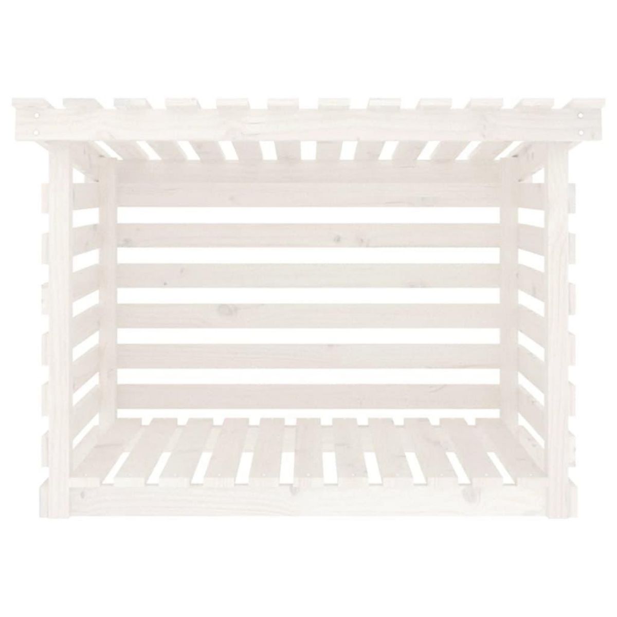 VIDAXL Support pour bois de chauffage Blanc 108x73x79 cm Bois de pin