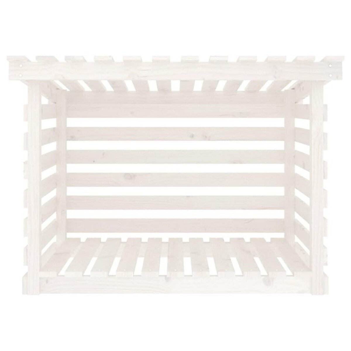 VIDAXL Support pour bois de chauffage Blanc 108x73x79 cm Bois de pin