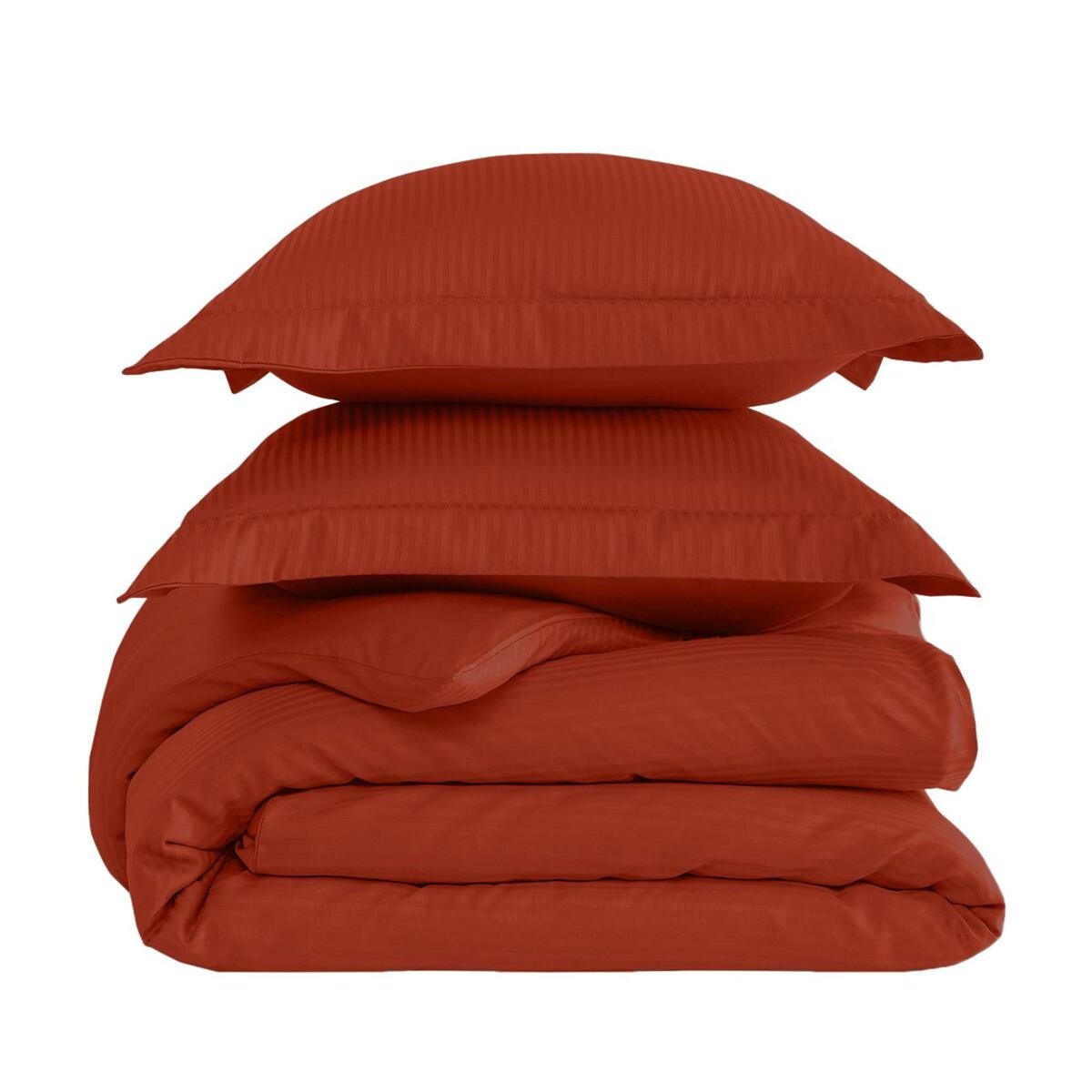 Sensei Maison Housse de couette rayée réversible satin de coton VERSALUXE