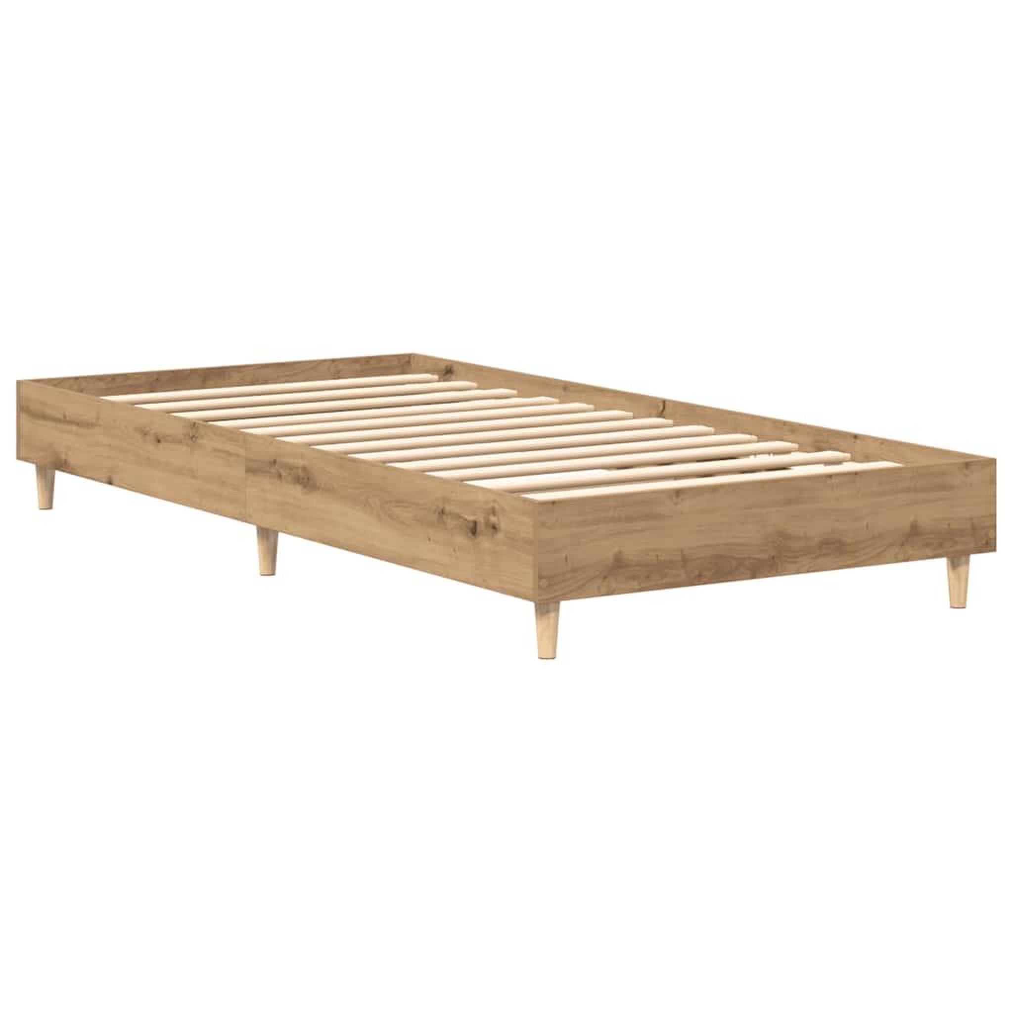 Voir la diapositive 4 : VIDAXL Cadre de lit sans matelas chene artisanal 75x190 cm