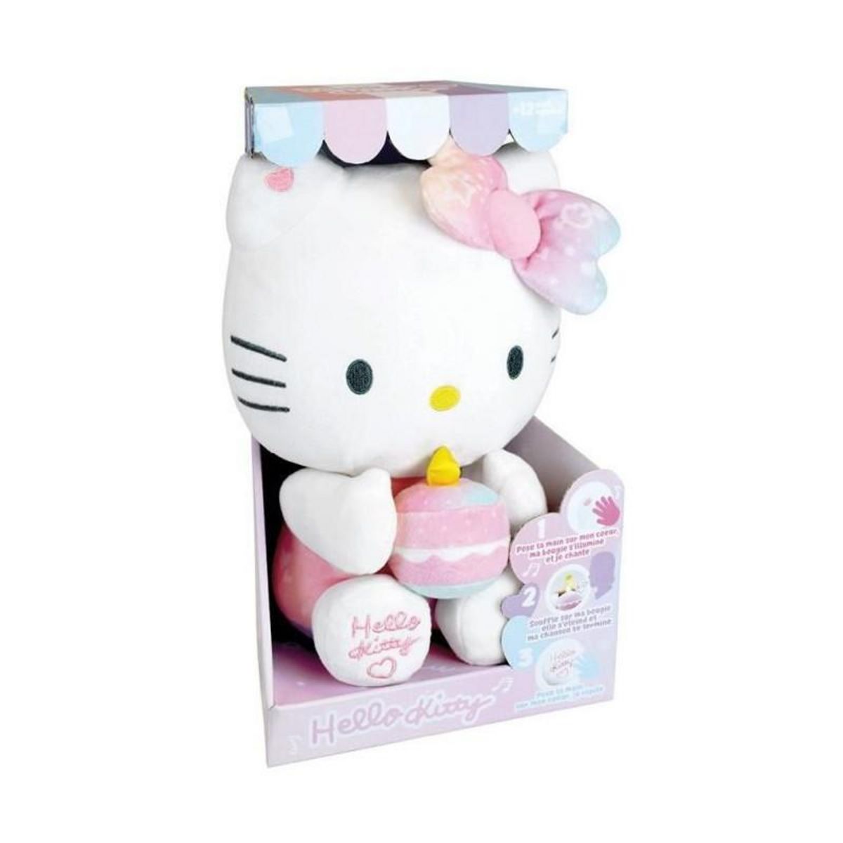 JEMINI Hello Kitty Peluche Interactive Anniversaire +/- 26 cm - JEMINI - Musique, bougie et rire interactifs.