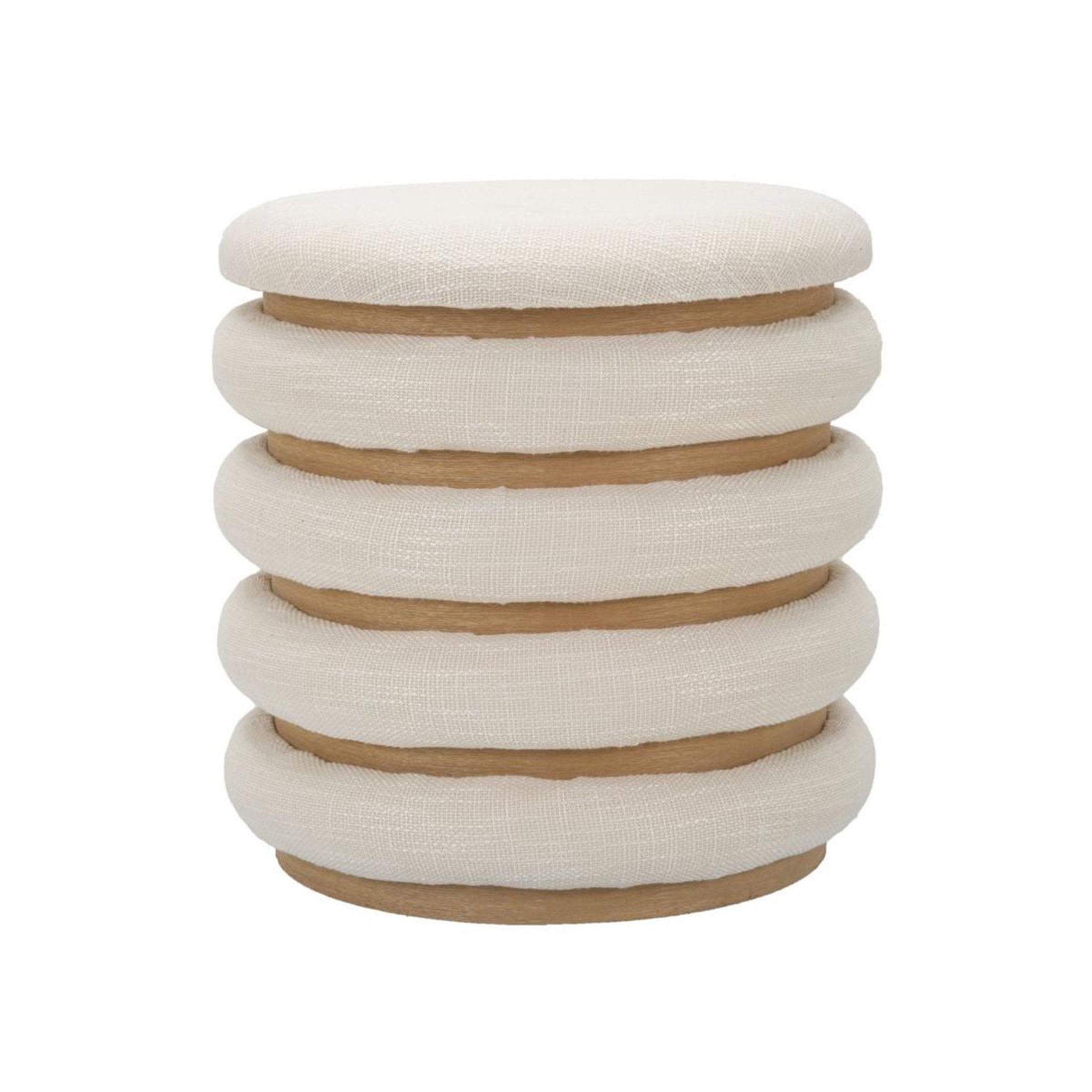 Paris Prix Pouf avec rangement  damasco  42cm beige