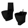 Voir la diapositive 1 : VIDAXL Ensemble de toilette et bidet Ceramique Noir