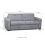 Voir la diapositive 9 : Canapé convertible système couchage express matelas 160x200 13cm 3 places en tissu  DYLAN 