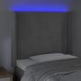 Voir la diapositive 4 : VIDAXL Tete de lit a LED Gris clair 103x16x118/128 cm Velours