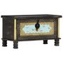 Voir la diapositive 5 : VIDAXL Coffre de rangement Noir 80x40x45 cm Bois de manguier massif