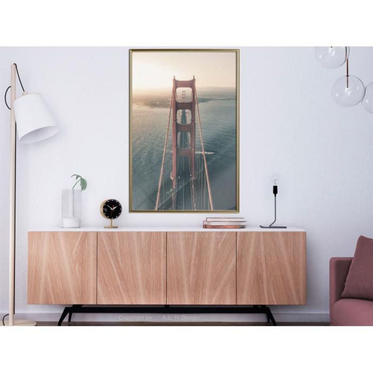 Paris Prix Affiche Murale Encadrée  Bridge in San Francisco I