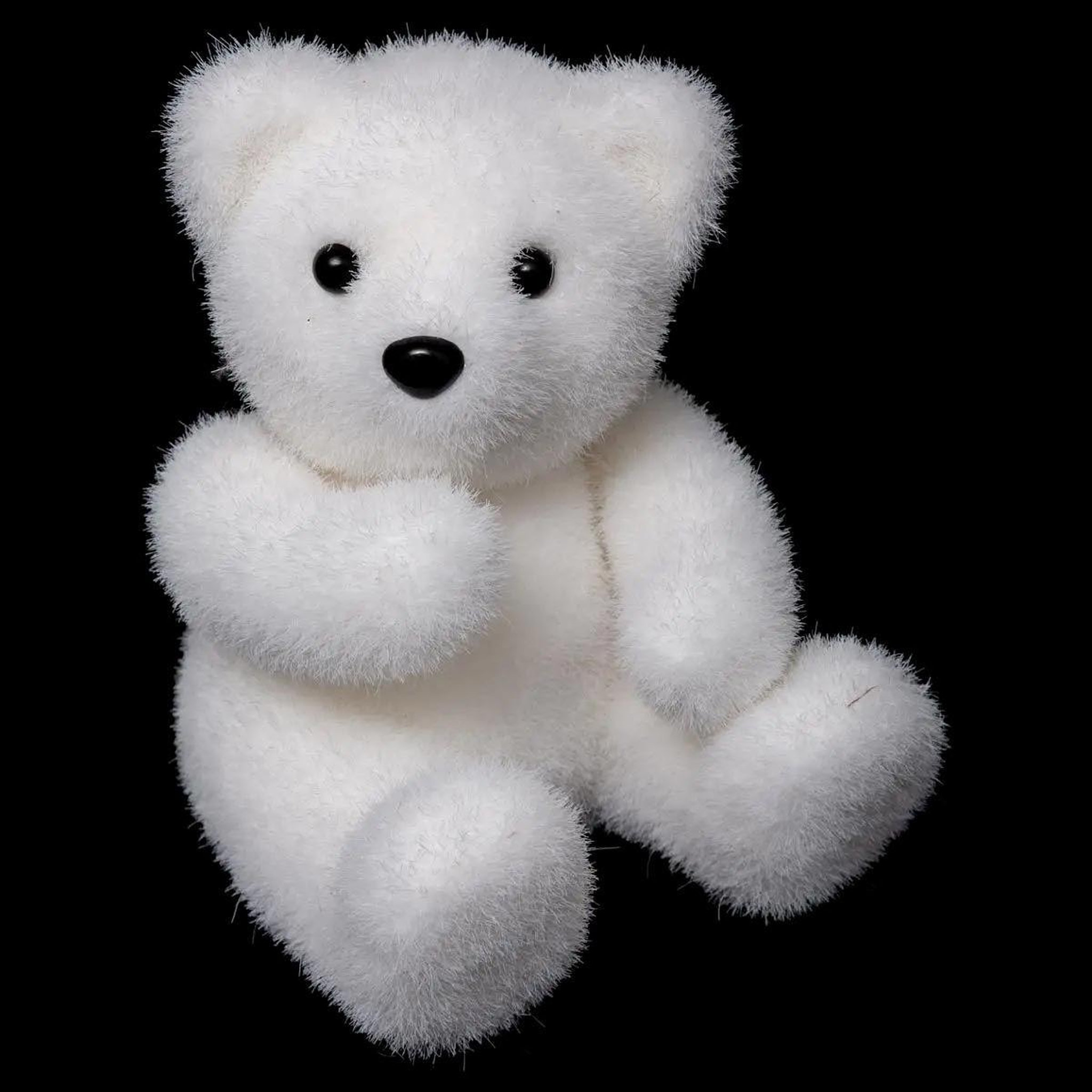 Voir la diapositive 2 : ATMOSPHERA Statuette déco ours assis  manteau  15cm blanc