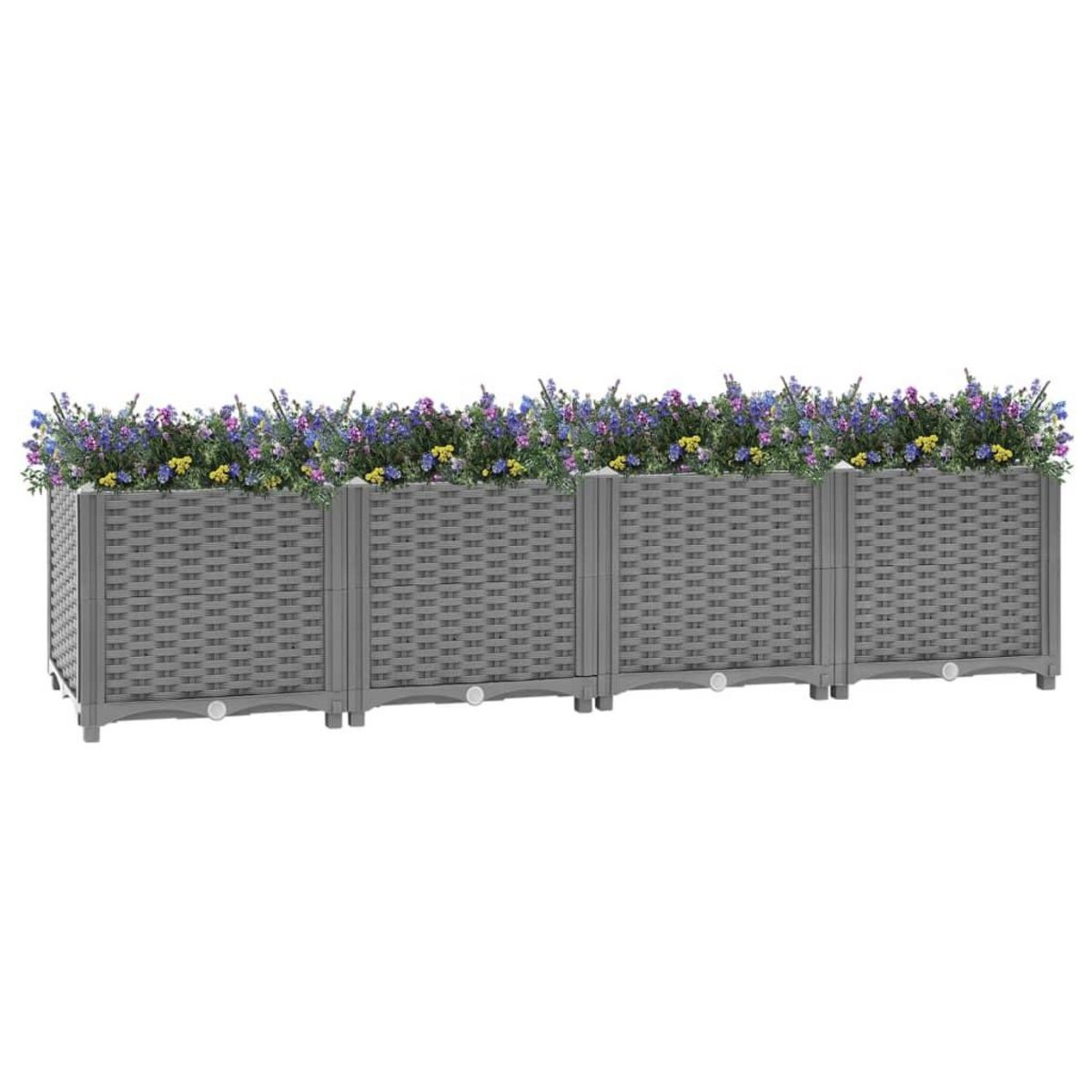 VIDAXL Lit sureleve gris clair 160x40x38 cm Polypropylene