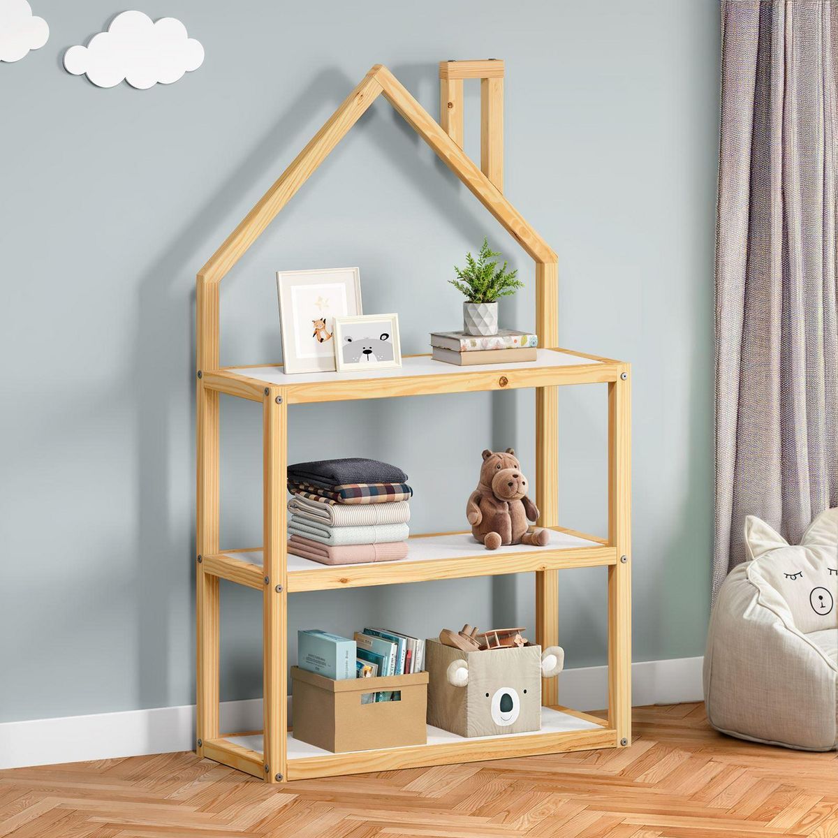 IDIMEX Étagère enfant LENISE en pin massif