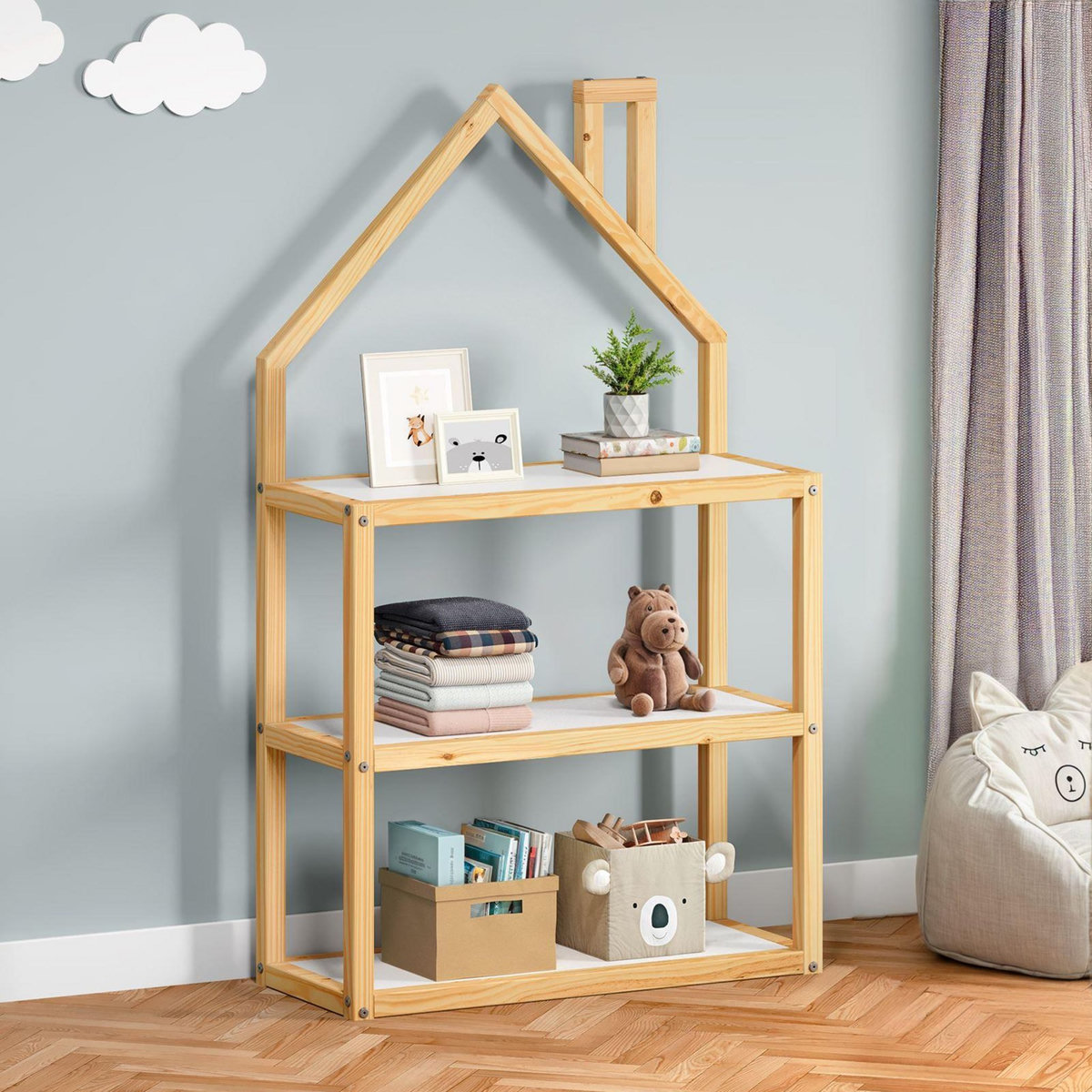 IDIMEX Étagère enfant LENISE en pin massif