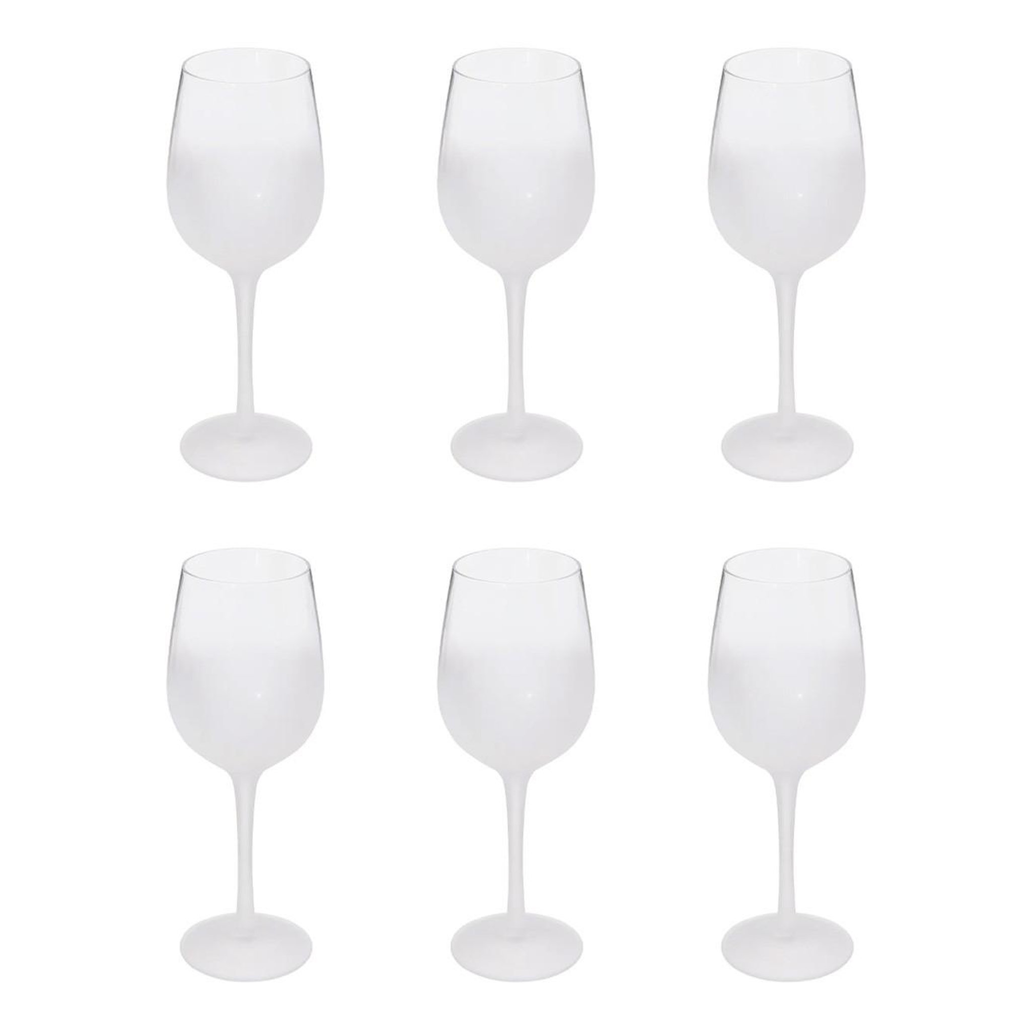 SECRET DE GOURMET Lot de 6 verres à vin  givrés  38cl transparent